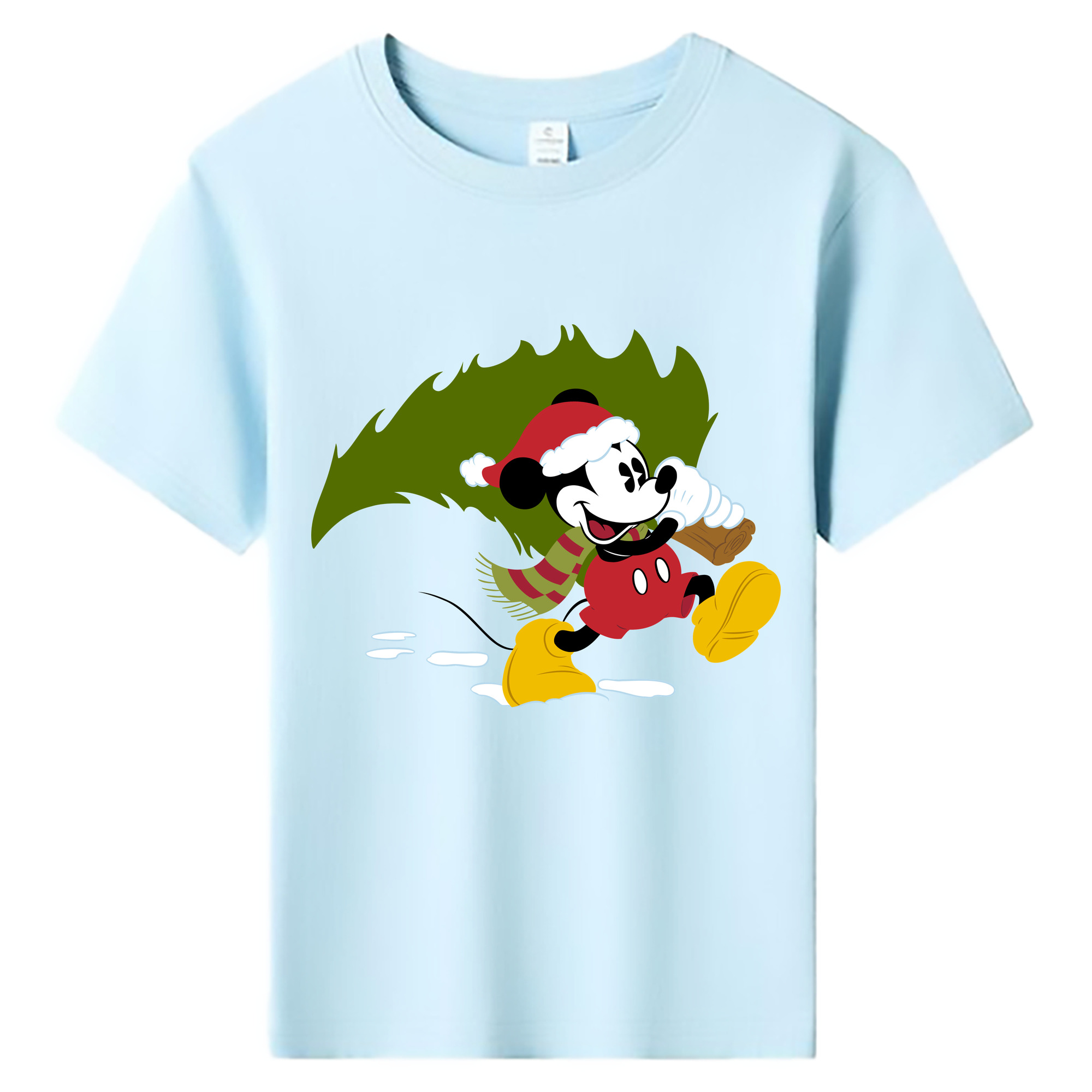 ミッキーマウス Mickey Mouse 綿100％キッズTシャツ（フロントプリント）